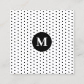 モダンレトロミニマルイニシャルQRコード スクエア名刺 (正面)