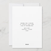 モダンレトロメリーと結婚した写真はっきりしたScript シーズンカード (裏面)