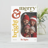 モダンレトロメリーとBright Christmas Photo シーズンカード (スタンド正面)