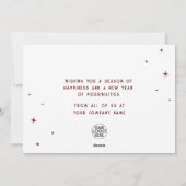 モダンレトロメリーとBright Starsビジネスロゴ シーズンカード (裏面)