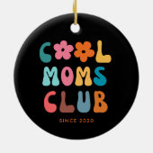 モダンレトロモムスクールクラブヴィンテージグルーヴィデイジー セラミックオーナメント (裏面)