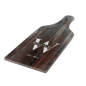 モダンレトロモ素朴ノグラムダークウッドヴィンテージ カッティングボード (角)