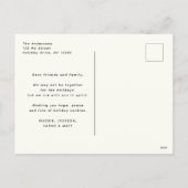 モダンレトロリトルお洒落ツリーフォレストファミリー シーズンポストカード (裏面)