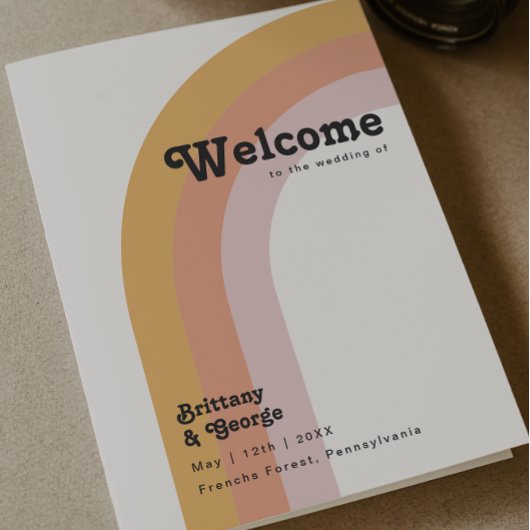 モダンレトロレインボーバジェット結婚式 プログラム