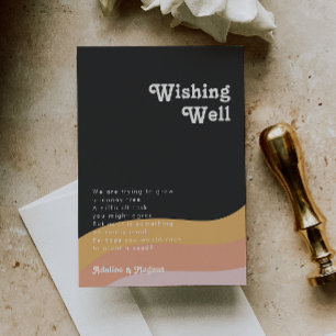 モダンレトロレインボー結婚・ダークの願い井戸 エンクロージャーカード
