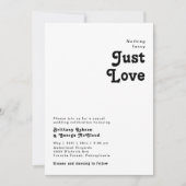 モダンレトロレタリングなしファンシー結婚の 招待状 (正面)