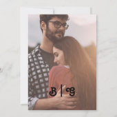 モダンレトロレタリングカジュアルフォトモノグラム 招待状 (裏面)