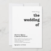 モダンレトロレタリングザオ結婚フ招待状 招待状 (正面)