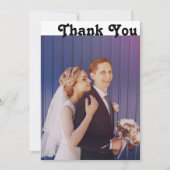 モダンレトロレタリングフラットフォトサンキューカード サンキューカード (正面)