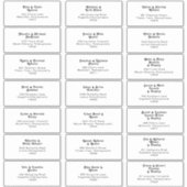 モダンレトロレタリング結婚のゲストアドレス シール (正面)