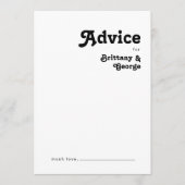 モダンレトロレタリング結婚アドバイスカード アドバイスカード (正面)