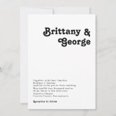 モダンレトロレタリング結婚式招待状 招待状 (正面)