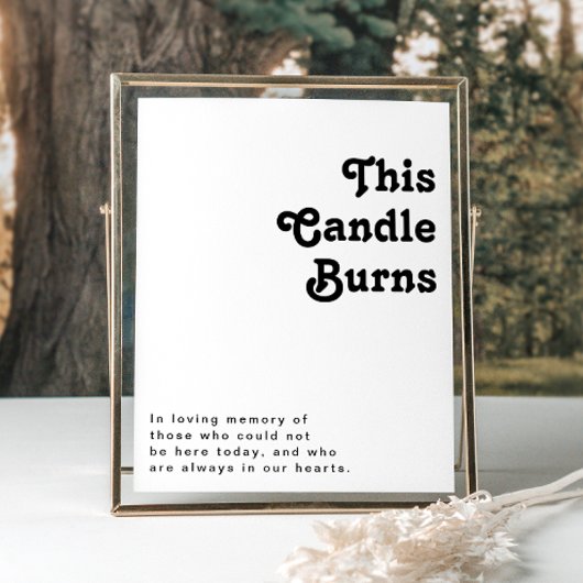 モダンレトロレタリング このキャンドルが燃える ポスター