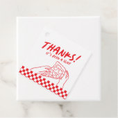 モダンレトロレッドピッイタリアンツェリアピザパーティー フェイバータグ (インサイチュ)