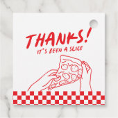 モダンレトロレッドピッイタリアンツェリアピザパーティー フェイバータグ (裏面)