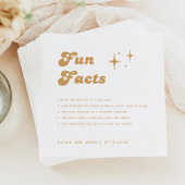 モダンレトロヴィンテージオレンジ色のおもしろいファクト結婚ズ スタンダードカクテルナプキン