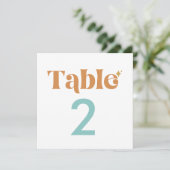 モダンレトロ両面テーブルナンバー 招待状 (スタンド正面)