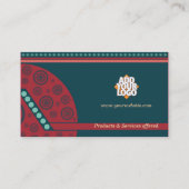 モダンレトロ円ストライプ（ロゴ付き） 名刺 (裏面)