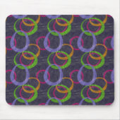 モダンレトロ円プリント マウスパッド (正面)