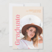 モダンレトロ卒業写真パーティー 招待状 (正面)