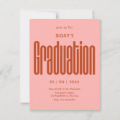 モダンレトロ卒業 招待状 (正面)
