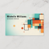 モダンレトロ幾何カラフル図形 名刺 (正面)