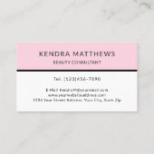 モダンレトロ幾何ポップ・アートのアートとモノグラム 名刺 (裏面)