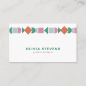 モダンレトロ幾何図形 名刺 (正面)