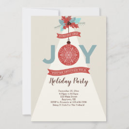 モダンレトロ幾何学的クリスマス 招待状