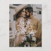 モダンレトロ愛と感謝してい写真の結婚 ポストカード (正面)