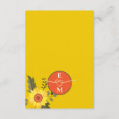 モダンレトロ披露宴 エンクロージャーカード (裏面)