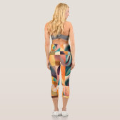 モダンレトロ抽象芸術スクウェアコレクション カプリレギンス (裏面)