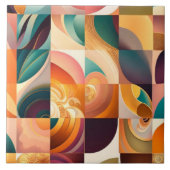 モダンレトロ抽象芸術スクウェアコレクション タイル (正面)