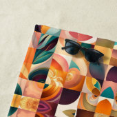 モダンレトロ抽象芸術スクウェアコレクション ビーチタオル (インサイチュ)