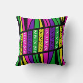 モダンレトロ数々の色の クッション (裏面)