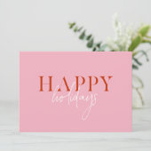 モダンレトロ明るカラフルいピンクの写真 シーズンカード (スタンド正面)