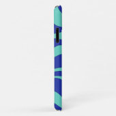 モダンレトロ液スワールファンキーブルー抽象芸術 Case-Mate iPhoneケース (裏面/右)