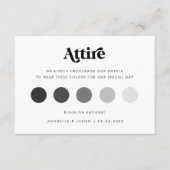 モダンレトロ結婚ズ服飾ゲストドレスコードカード エンクロージャーカード (正面)