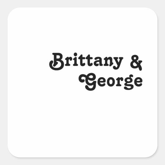モダンレトロ結婚レタリング封筒用シール スクエアシール (正面)