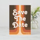 モダンレトロ結婚式の日付の保存 セーブザデート (スタンド正面)