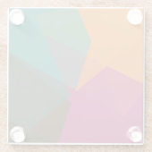 モダンレトロ色ジオメトリック#18 ガラスコースター (裏面)