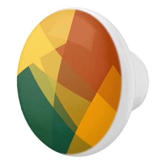 モダンレトロ色ジオメトリック#20 セラミックノブ (右)