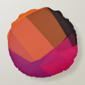 モダンレトロ色ジオメトリック#22 ラウンドクッション (裏面)