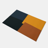 モダンレトロ色ジオメトリック#9 ドアマット (アングル)