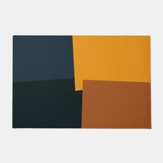 モダンレトロ色ジオメトリック#9 ドアマット (正面)