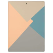 モダンレトロ色幾何学模様モノグラム クリップボード (裏面)