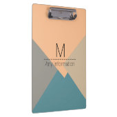 モダンレトロ色幾何学模様モノグラム クリップボード (右)