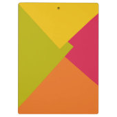 モダンレトロ色幾何学模様モノグラム#2 クリップボード (裏面)