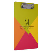 モダンレトロ色幾何学模様モノグラム#2 クリップボード (右)