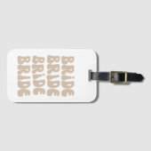 モダンレトロ花嫁のバチェロレッテパーティー ヴィンテージ ラゲッジタグ (正面横)